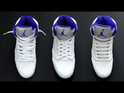 3 COOL WAYS HOW TO LACE NIKE AIR JORDAN 5 | Jordan V Lacing tutorial