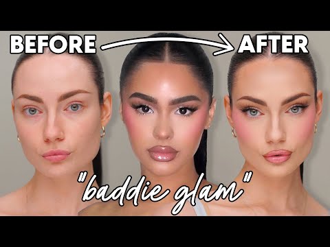 I Went From Busted To Baddie! Glam Baddie Makeup Transformation