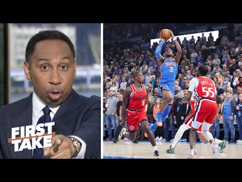 FIRST TAKE | "SGA is MVP" - Stephen A. reacts SGA lead Thunder beat Clippers for 13th straight win