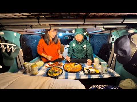 Car Camping | Okinawa, Japan | Christmas in a Camper Van | Minivan Life