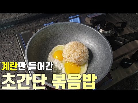 #54(eng sub)::5 minutes easy egg fried rice recipe::fried rice with only eggs