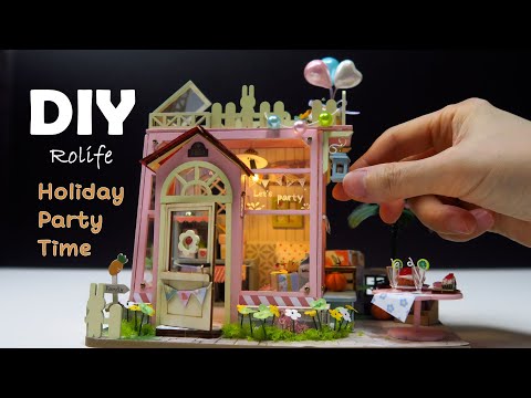 DG153 홀리데이 파티타임/Holiday Party Time/Rolife/DIY miniature dollhouse kit/miniature minirose/미니어처 미니로즈