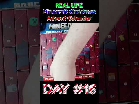 Opening a REAL LIFE Minecraft Christmas Advent Calendar Day #16