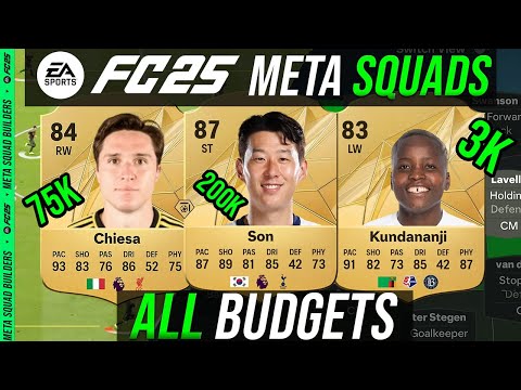 EA FC 25 - Best META Starter Squads For All Budgets (Roles) 50k / 100k / 150k / 250k / 500k Team