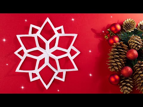 How to Cut a Beautiful Christmas or New Year Snowflake in 5 Minutes | Easy Paper Craft Tutorial