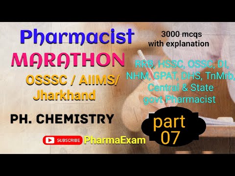 Ph. Chemistry( 101-120) Pharmacist Marathon #pharmacistexampreparation #osssc_pharmacistexam #osssc