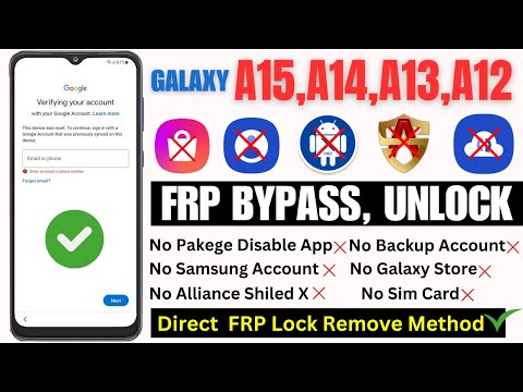 SAMSUNG GALAXY A15/A14/A13/A12 FRP BYPASS ALL ANDROID VERSION NEW METHOD 2024