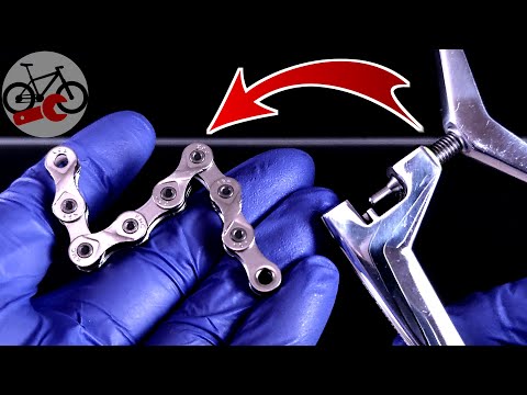 How to use a bicycle chain tool. Bicycle chain for 8 speed