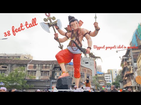 Mumbai cha maharaja aagman sohala 2022 | 38 feet tall ganpati | biggest ganpati idols