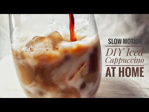 DIY Iced Cappuccino at Home in 1 Minute | Slow Motion