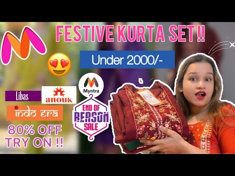 Myntra 2024 Trendy Collection*FESTIVE KURTA SET|Myntra Latest Picks|Under 2000/- #myntrahaul #myntra