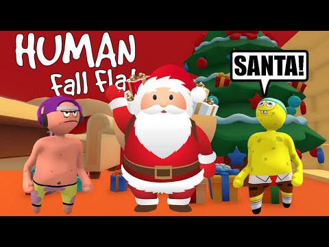 SPONGEBOB AND PATRICK CHRISTMAS CELEBRATION in HUMAN FALL FLAT!