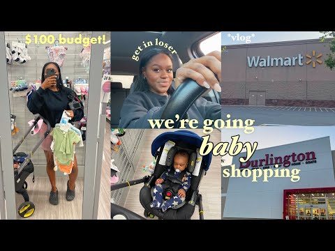 4 MONTH OLD BABY SUMMER SHOPPING VLOG! Walmart & Burlington Baby Clothes and Items + Haul!