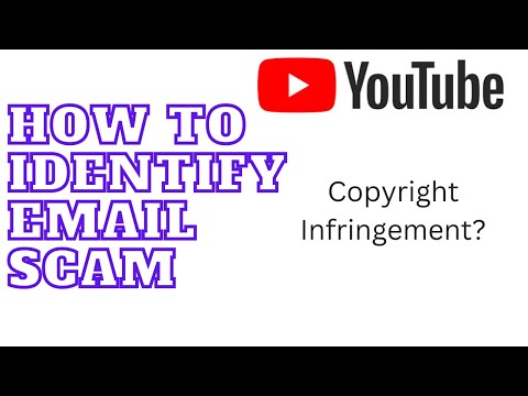 YouTube copyright infringement email scam