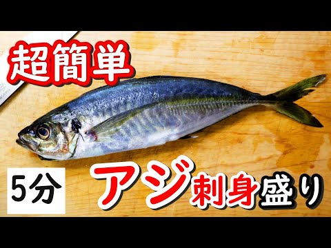 5分で作る簡単すぎる「アジの刺身盛り」時短と盛り付けをキレイにする捌き方