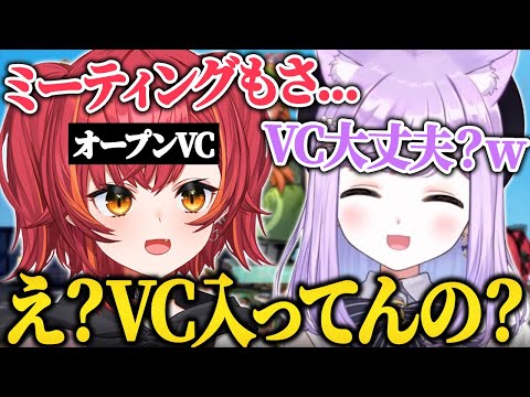 オープンVCの状態で喋る猫汰つなに焦る紫宮るな【ぶいすぽ 猫汰つな 紫宮るな/VALORANT】