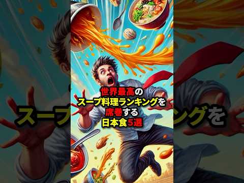 【海外の反応】日本人も驚愕する！世界最高のスープ料理ランキングに入った日本食とは？#日本食 #外国人 #雑学#スープ#ランキング