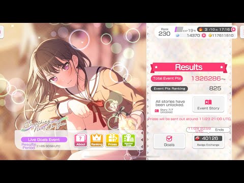 [BanG Dream!] Breathing Next To You | [Live Goals Event] | T825 - Results