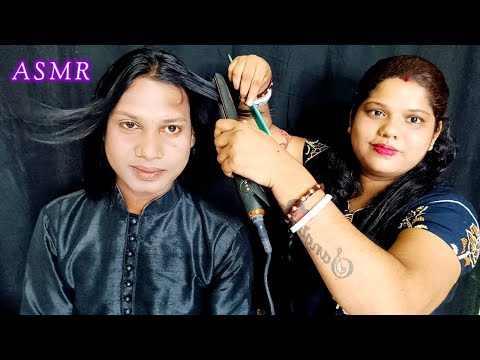 ASMR~ Doing My Sweet Brother Transformation Makeup & Hair Straighting|| (Tingle's) @asmrsangi7044