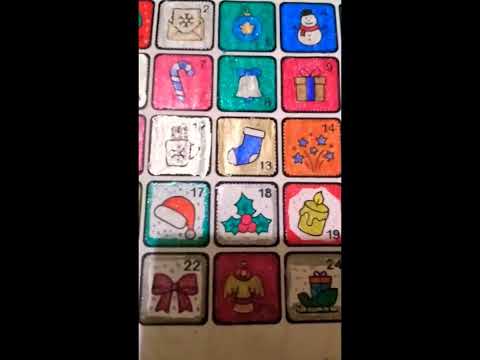 Completed Christmas Countdown Calendar #vlogmascoloring #crayola