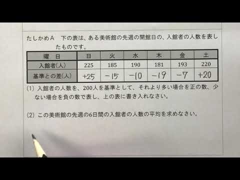 2021 1学年 1章 4節 正負の数の利用①〜平均の求め方〜