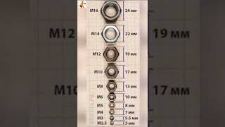 nut and size with mm