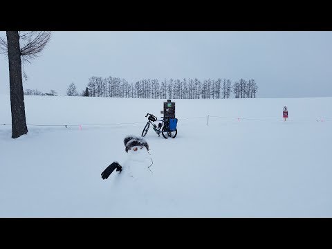 【冬の美瑛】7日目、自転車で美瑛観光【年越し宗谷岬】