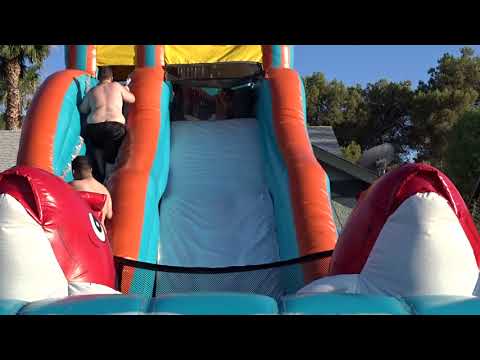 Front Flip Down The Slide!