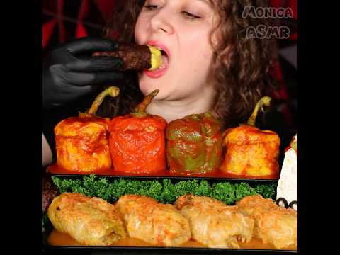 STUFFED PORK CABBAGE ROLLS MUKBANG