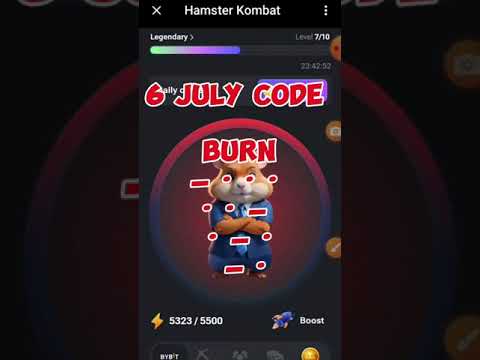 6 JuLY daily cipher code hamster kombat #ciphercodes