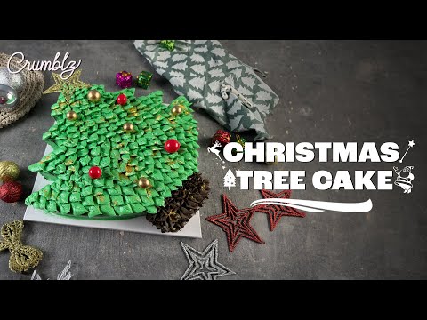 A #Beautiful Christmas Tree Made From Cake 😉 #Christmas #Cake #Ideas 😍