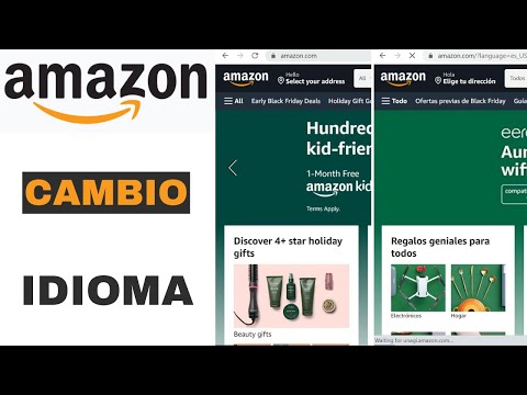 Amazon - Cambiar preferencia de idioma