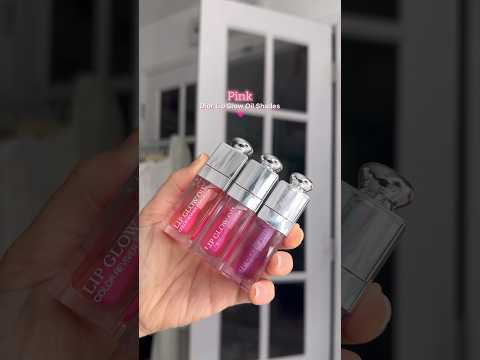 Comparing NEW #Dior Lip Glow Oil Pink Lilac to shades Pink and Raspberry #swatches #shorts #lipoil