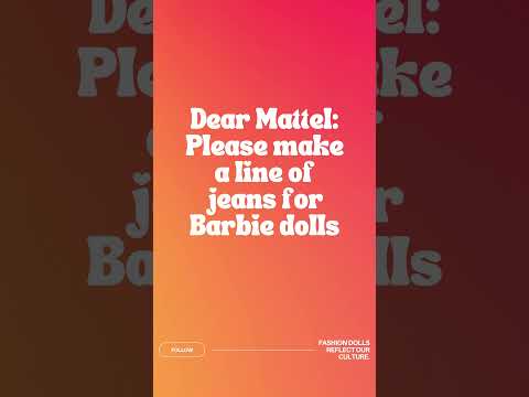 Wouldn’t it be swell if Mattel made denim jeans for Barbie from jean scraps #slowfashion