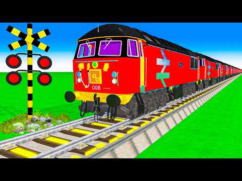 【踏切アニメ】あぶない電車 TRAIN 🚍 Fumikiri 3D Railroad Crossing Animation #2024