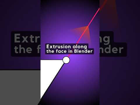 Extrude along the face in Blender #3d #tutorial #cgi