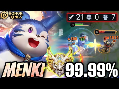 THIS IS HOW YOU USE MENKI DAMAGE BUILD IN GRANDMASTER RANK! - HONOR OF KINGS