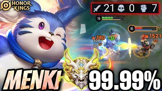 THIS IS HOW YOU USE MENKI DAMAGE BUILD IN GRANDMASTER RANK! - HONOR OF KINGS