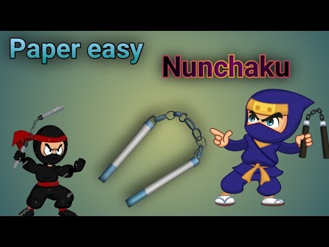 How to make Nunchaku with paper || paper carft nunchaku #diy#papercraft #therivalsofficialboy