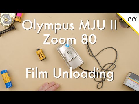 How to Load Film on a Olympus MJU II Zoom 80 || Film Unloading