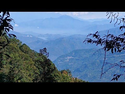 溪頭鳳凰山北嶺→第一 二土地公佑安→第三涼亭遙望日月潭美景→台寅山下13℃→廣闊茶園遠處的玉山群峰→南嶺0.7K第二涼亭午餐，美麗藍腹鷳入鏡→0.2K第一涼亭→溪頭天文台→1090、857賞鳥步道下山