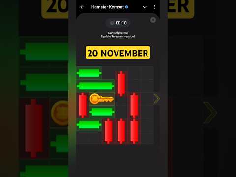 20 November Hamster Kombat Daily Mini Game Puzzle Solved