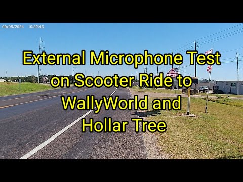 (1580) 🛴 External mic test on scooter ride to Wallyworld and Hollar Tree