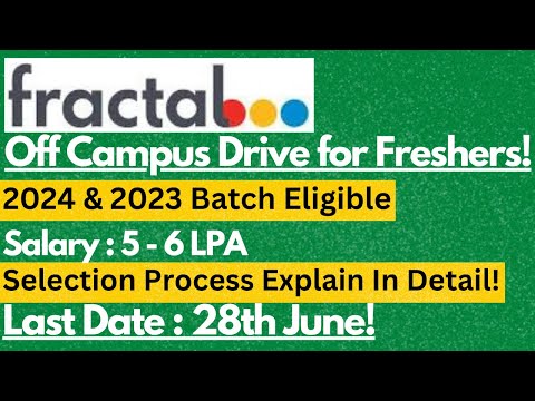 Fractal.ai Off Campus Drive for Freshers | 2024 & 2023 Batch Students Eligible 🔥🔥