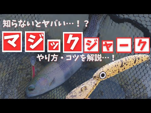 『マジックジャーク』意外と知られていない「たった１つ」のコツ。【ガチで釣れる管釣りテクニックシリーズVol.2】