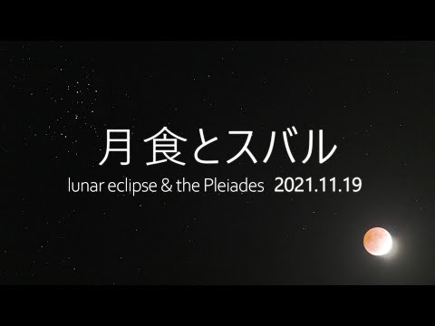 Time Lapse#130 月食とスバル lunar eclipse & the Pleiades 2021.11.19 4K