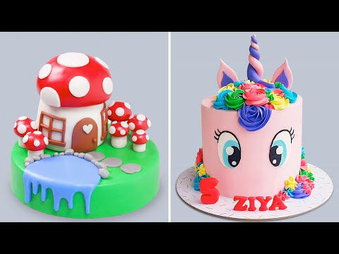 Beautifully Easy Colorful Cake Decorating Idea You Must Try | So Tasty Cake Recipes