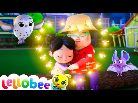 Ella’s Night Adventure: Fireflies, Bats, and Owls | 🌻Lellobee City Farm - Kids Playhouse Song Mix