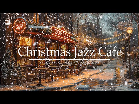 Soft Jazz Christmas🎄Relaxation With Christmas Snowfall Ambience And Winter Coffee Jazz❄️