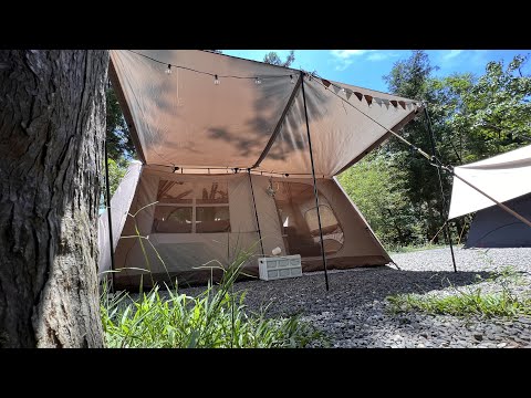 親子露營｜十分自然露營區｜Naturehike 屋脊13 village ｜ Camping60 |  CampVlog3